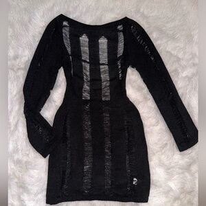 Mindy Black Mini Dress For Beach